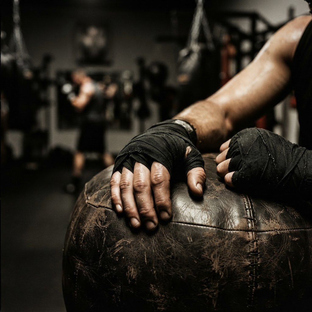 Lutador em treino no WO Fighting Center
